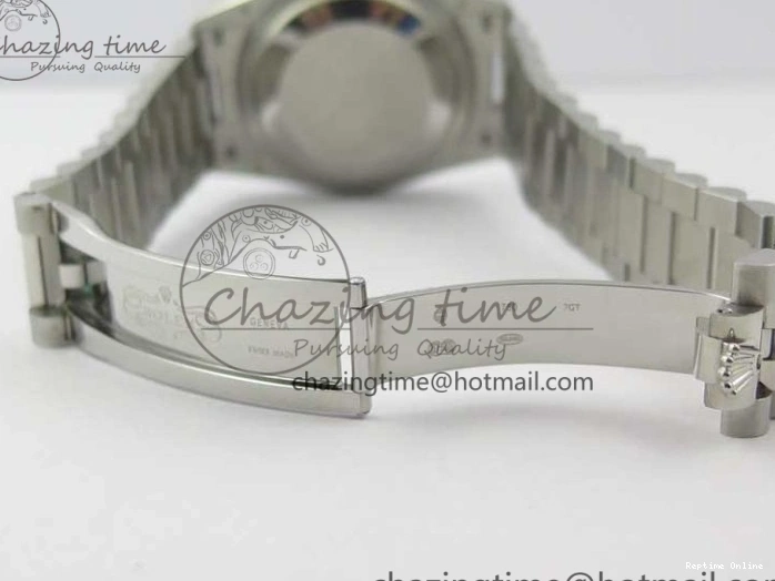 0521 Day-Date 36 SS 128239 Bp Maker Best Edition White MOP Dial Crystral Markers on President Bracelet FlexibleFit 3153